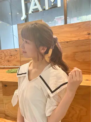 ロング カラー ヘアアレンジ 顔まわり職人🇰🇷 韓国ヘア/KAITOのヘアスタイル