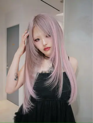 ロング ハイトーン♡ブリーチ ♡エクステ♡nanaのヘアスタイル