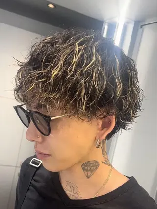 カラー パーマ メンズ 当日予約⭕️ fifth渋谷太田のヘアスタイル
