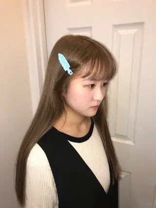 ロング runa/パーマ /ワンカラーモデルのヘアスタイル