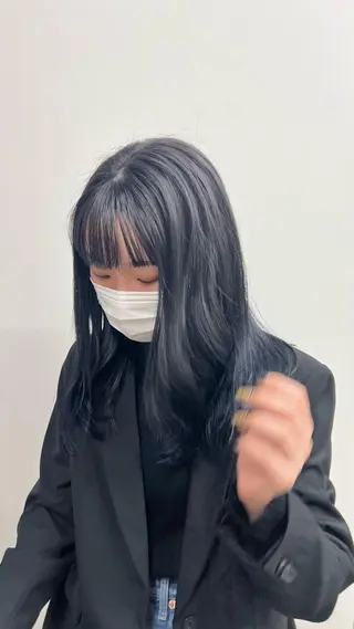 ロング カラー ヘアアレンジ 清水愛果/オリーブ カラー/透明感カラーのヘアスタイル