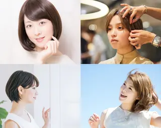 ミディアム カラー パーマ 髪質改善 美容室Atomのヘアスタイル
