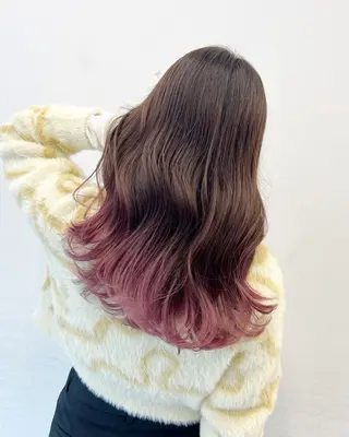 ロング カラー パーマ amble luxe ❤️渋谷❤️のヘアスタイル