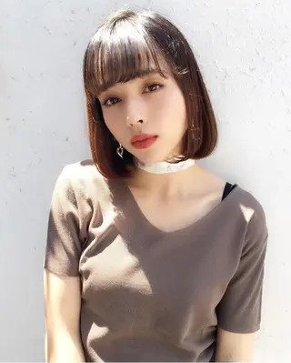 ミディアム 新宿/韓国レイヤー 髪質改善カラー/角所のヘアスタイル