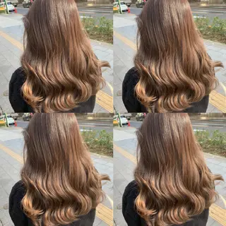 セミロング カラー ヘアアレンジ 🦋韓国ヘア 坂本 菜摘🦋のヘアスタイル