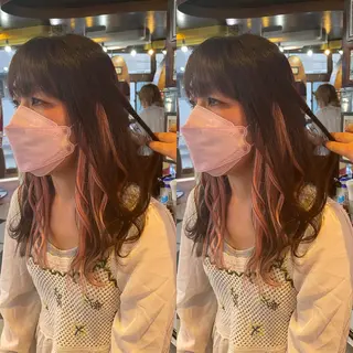 ミディアム 👑派手髪/カット 👑ANRYのヘアスタイル