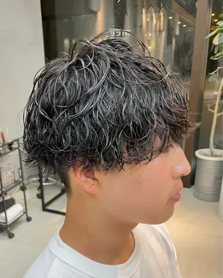 ショート パーマ メンズ mee.表参道所属・ボブ/ショート /パーマ/shinのヘアスタイル