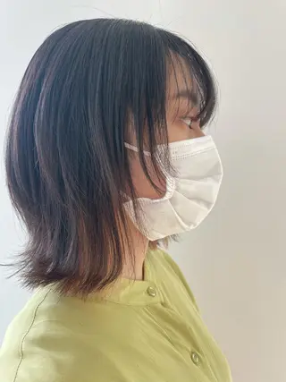 ミディアム パーマ 福島成美/髪質改善 縮毛矯正/カラーのヘアスタイル