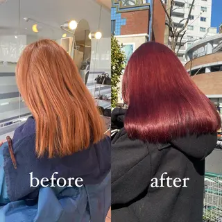 セミロング カラー 絶対カワイイ保証💕 カワノ　チヒロのヘアスタイル