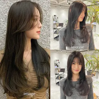 ロング 元平 未祐のヘアスタイル