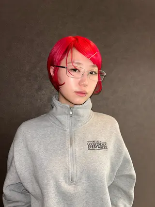 ショート カラー ヘアアレンジ ☕️結【suii.】 ボブ/ヘアセット☕️のヘアスタイル