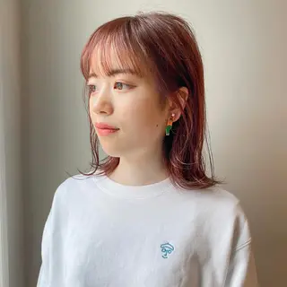 ミディアム カラー ヘアアレンジ Nancy所属・束感まつげ❤︎ あみのマツエク・マツパデザイン