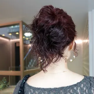 ミディアム カラー パーマ ヘアアレンジ 🌐サトウ リョウ🌐のヘアスタイル