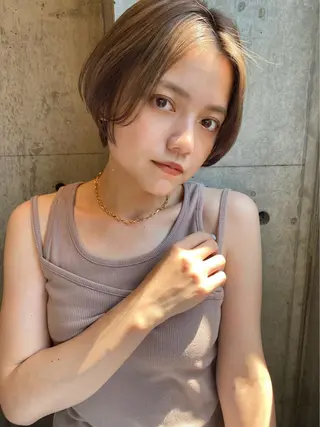 ショート カラー 似合わせカラーパーマ 🌿kitin米川のヘアスタイル