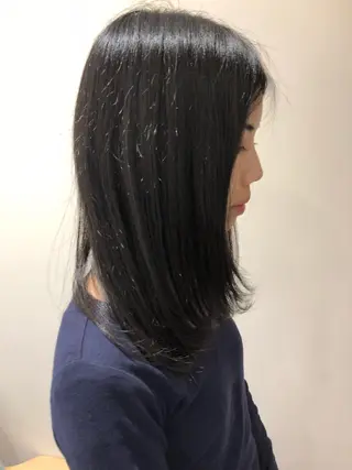 セミロング ボブ韓国風レイヤー 髪質改善/畠中ケントのヘアスタイル