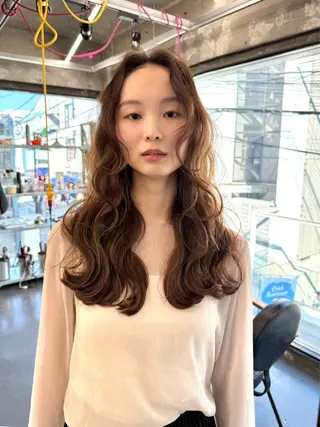 セミロング カラー code+lim所属・平沼 祐哉/パーマのヘアスタイル