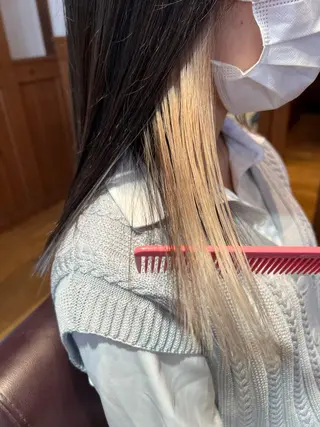 ミディアム カラー パーマ Artist 藤﨑紘成のヘアスタイル