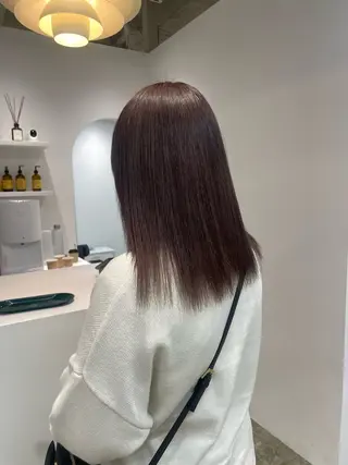 ミディアム カラー 𝘚𝘶𝘻𝘶 𓂃𓈒𓏸のヘアスタイル