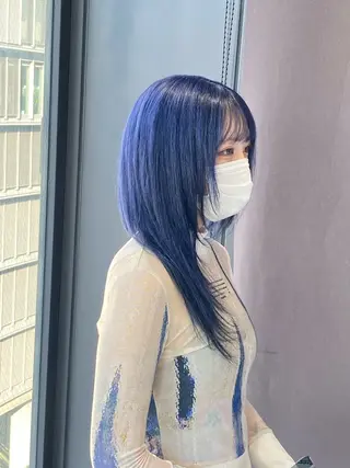 セミロング カラー CS made by SHACHU 栄所属・栄 エクステ職人 Katsuma♔.ﾟのヘアスタイル