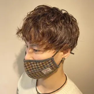 ショート パーマ メンズ キッズ 橋本 琉磨のヘアスタイル