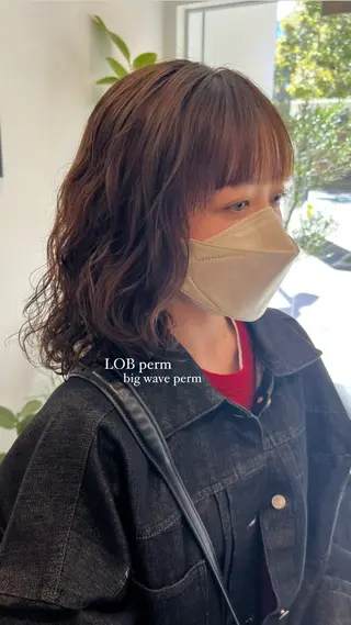 ミディアム パーマ/名古屋パーマ / コデラ ナナホのヘアスタイル