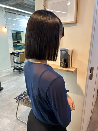 ショート カラー yumeka🩶ボブ 暖色/透け感カラーのヘアスタイル