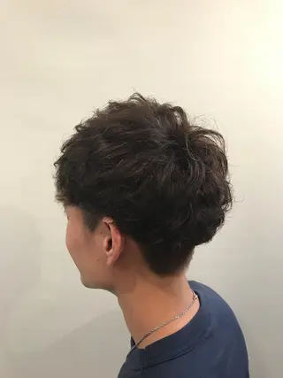 ショート カラー パーマ メンズ 平尾 拓也のヘアスタイル