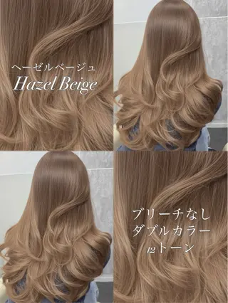 ロング カラー 顔まわりの神様✨ 透明感カラー藤嶋秀幸のヘアスタイル