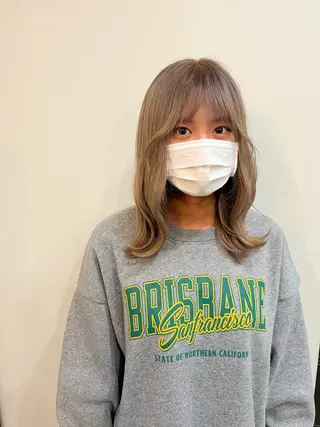 セミロング パーマ／透明感 🍃Hidetoraのヘアスタイル