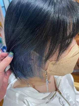 ショート カラー ボブ/インナーカラー ショート/佐野祥子のヘアスタイル