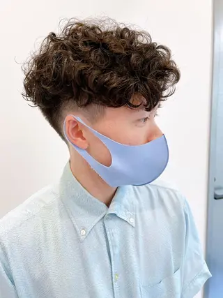 ショート パーマ メンズ メンズパーマ タカキリョウのヘアスタイル