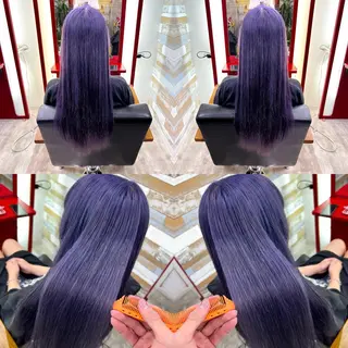 ロング カラー "PEPPU "所属・派手髪、ハイトーン ショートヘアShinのヘアスタイル