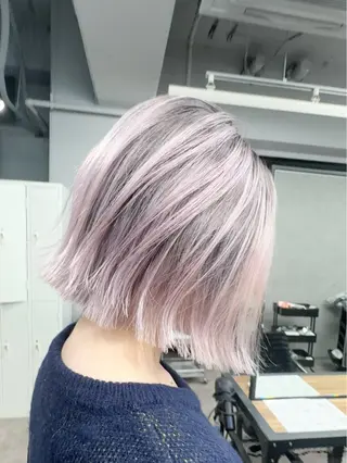 ミディアム ブリーチ指名🥇/ ボブ/HISAKIのヘアスタイル