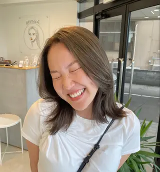 ミディアム 前川 瑞希のヘアスタイル