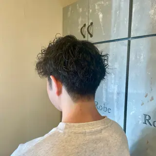 パーマ メンズ 神谷 有音のヘアスタイル