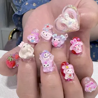 ネイル RIEKO🍒 ワンホン♡推しネイルのネイルデザイン