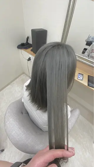 ミディアム カラー 難波 千夏のヘアスタイル