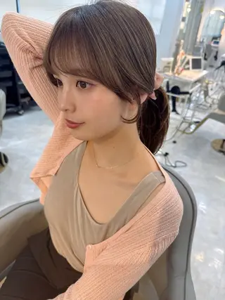 セミロング レイヤーカット 中屋光貴のヘアスタイル