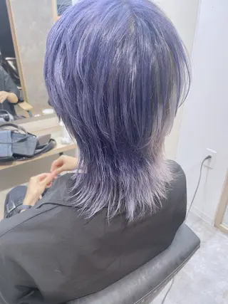 ミディアム カラー EMANON新宿南口所属・🦄中性ウルフ ☁️Shiori🦄のヘアスタイル