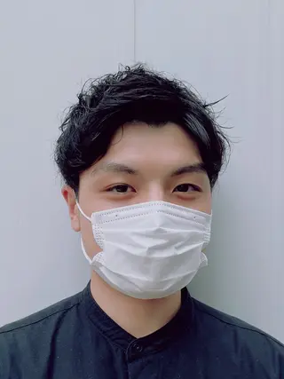 ショート パーマ メンズ スキバサミを使わない カット✂︎カズマのヘアスタイル
