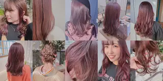 ロング カラー ヘアアレンジ なつき/艶ピンク/ girly hairのヘアスタイル