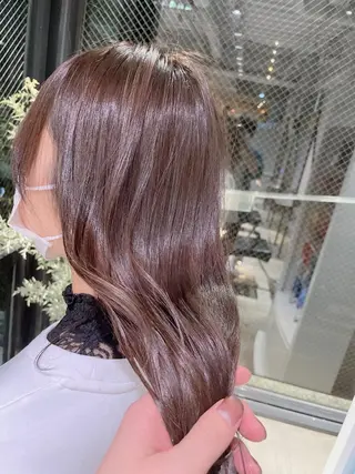 ミディアム 美髪矯正/艶カラー ボブ/栄/鐘ヶ江純也のヘアスタイル