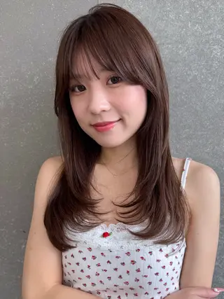 セミロング 髪質改善/カラー 山口蒼太のヘアスタイル