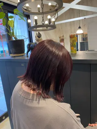 ミディアム カラー 柴田 枝利子のヘアスタイル