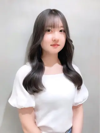 ロング カラー ワンホン/韓国ヘア 🤍amiのヘアスタイル