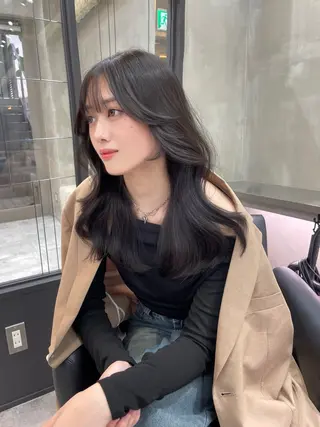 セミロング カラー the path shogo🌻のヘアスタイル