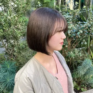 ショート 🫧オリーブカラー/ 酸性縮毛矯正銀座🫧のヘアスタイル