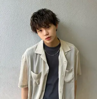 ミディアム メンズ レイヤーカット/艶髪 /パーマaikoのヘアスタイル