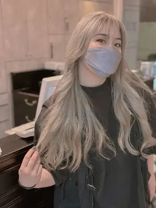 セミロング カラー BRAIDS💎愛子 大人ハイライト💎のヘアスタイル