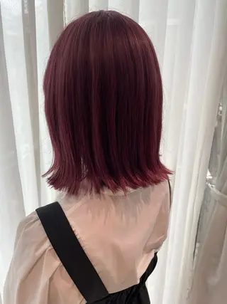 ミディアム ボブ/ショートボブ/ 岡山駅/別曽遥也のヘアスタイル